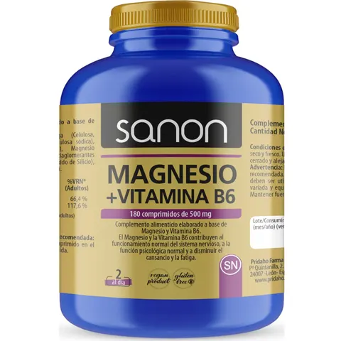 Sanon Magnesio + Vitamina B6 180comp – imagen 2