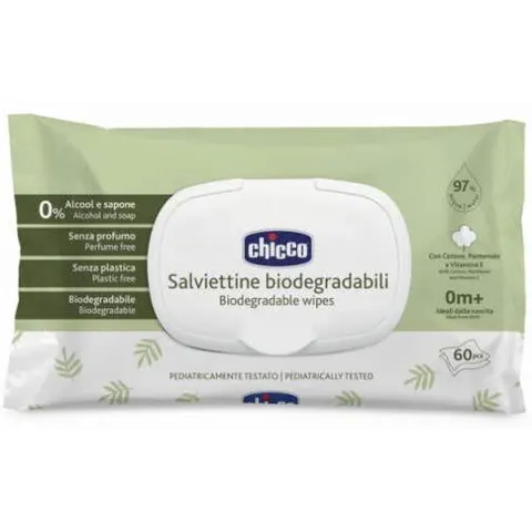 Chicco Toallitas Biodegradables 60 uds – imagen 5