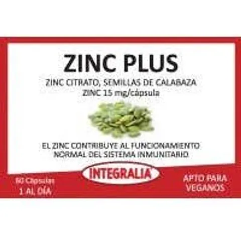 INTEGRALIA Zinc Plus 60 caps – imagen 4