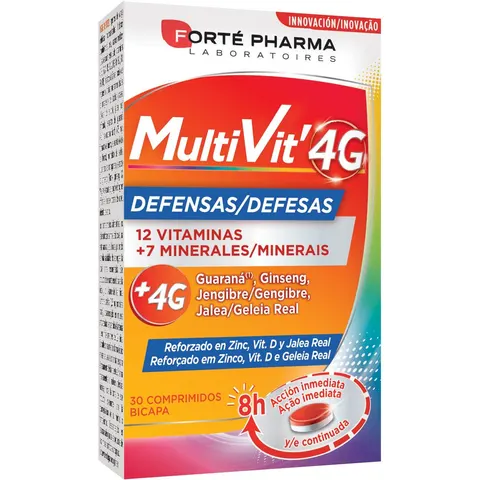Forte Pharma Multivit 4G Defensas 30 Comprimidos – imagen 2