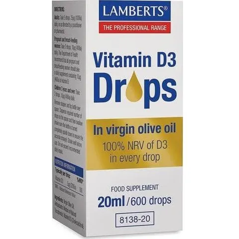Lamberts VITAMINA D3 EN GOTAS 20 ml – imagen 4
