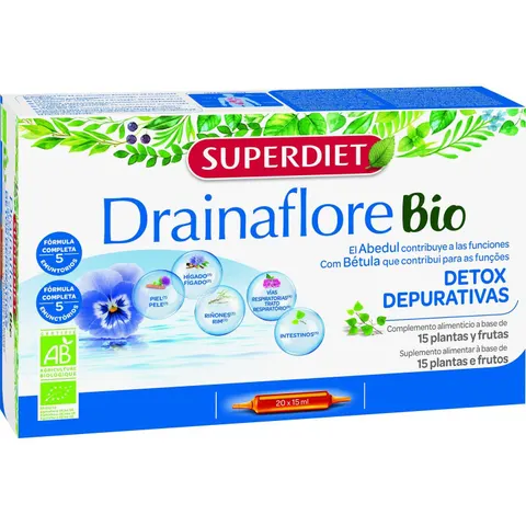 Superdiet Drainaflore 20 Ampollas – imagen 4