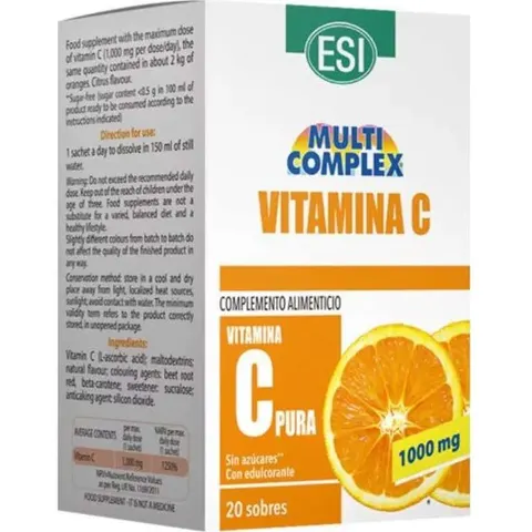 ESI Multicomplex Vitamina C 1000mg 20 Sobres – imagen 2