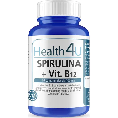 H4U Spirulina + Vitamina B12 100 Comprimidos – imagen 2