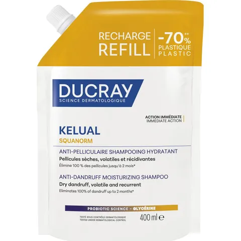 Ducray Kelual Squanorm Champú Caspa Seca Recarga 400 ml – imagen 2