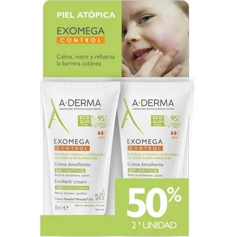 A-DERMA Pack Exomega Crema 2x50ml – imagen 2