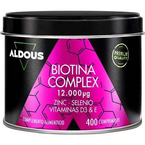 Aldous Biotina Complex 12000 ug 400 Tabs – imagen 4