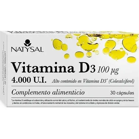 Natysal Vitamina D3 30 Cápsulas – imagen 4