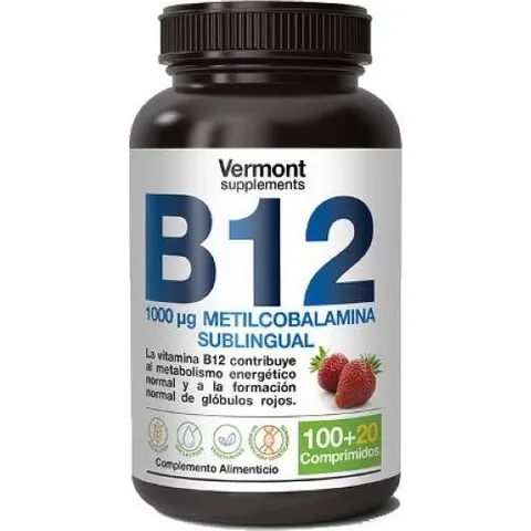 Vermont Supplements Vitamina B12 120 Comprimidos – imagen 2