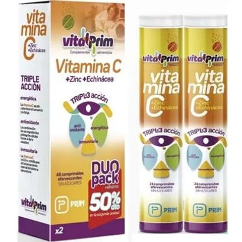 VitalPrim Vitamina C Duo 48 Comprimidos Efervescentes – imagen 2