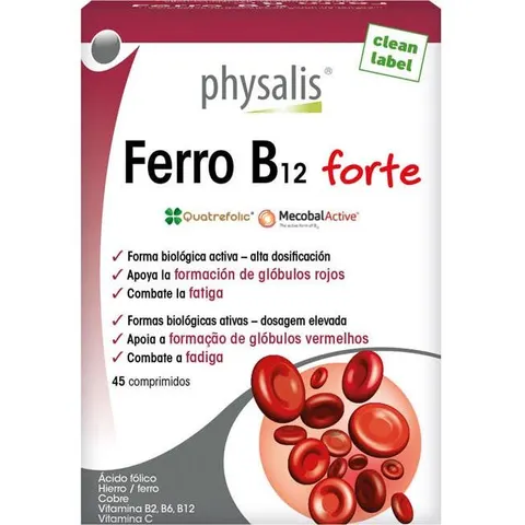 Physalis Ferro B12 Forte 45 Comprimidos – imagen 5