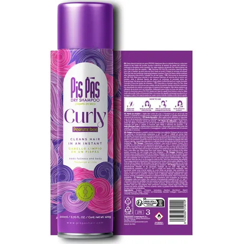 PisPás Champú en Seco Curly 200 ml – imagen 2