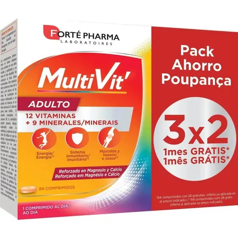 Forte pharma multivit adulto 84comp. – imagen 2