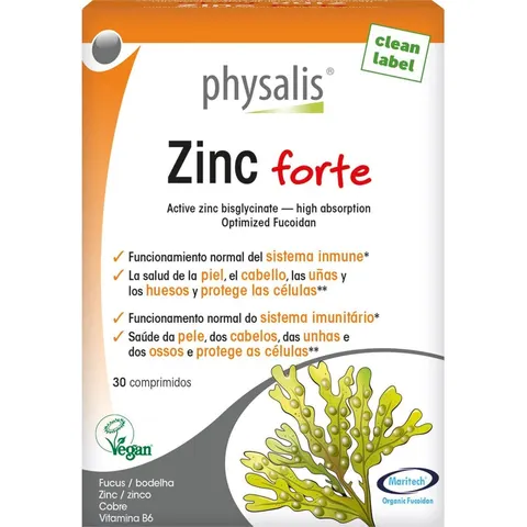 Physalis Zinc Forte 30 Comprimidos – imagen 3