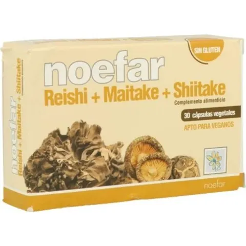NOEFAR Reishi Maitake Shitake 30 caps – imagen 4
