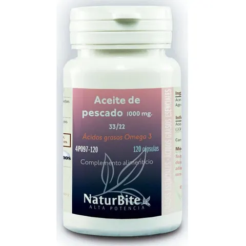 Naturbite aceite de pescado 1000mg. 60cap. – imagen 4