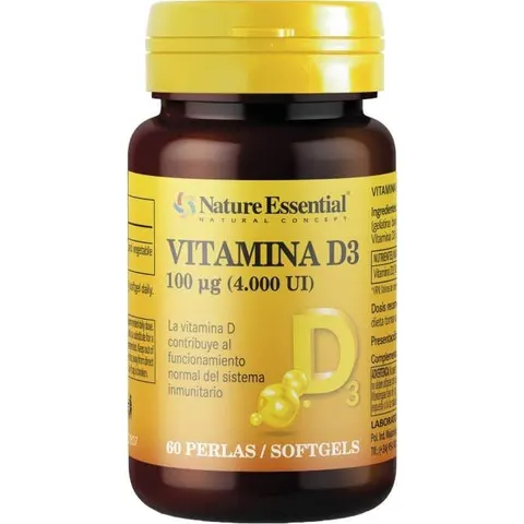 Nature Essential Vitamina D3 4000 Ui 60 Perlas – imagen 2