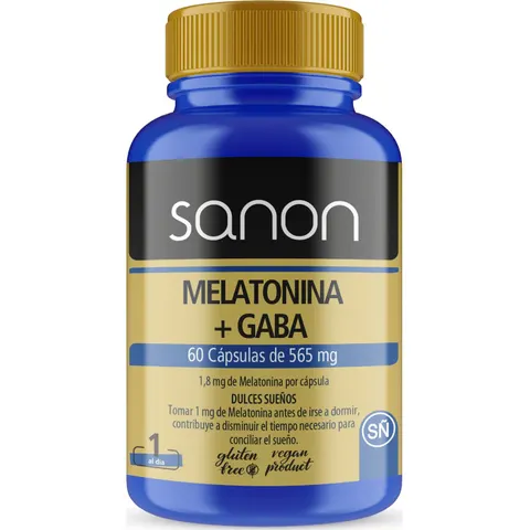 Sanon Melatonina + Gaba 60 Cápsulas – imagen 2