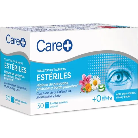 Care+ Toallitas Oftálmicas Estériles 30uds – imagen 2
