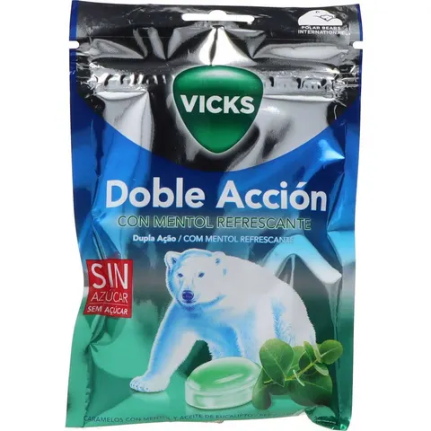Vicks Caramelos de Eucalipto Doble Acción 60 gr – imagen 2