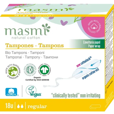 MASMI Tampón Regular Algodón 18 uds – imagen 2