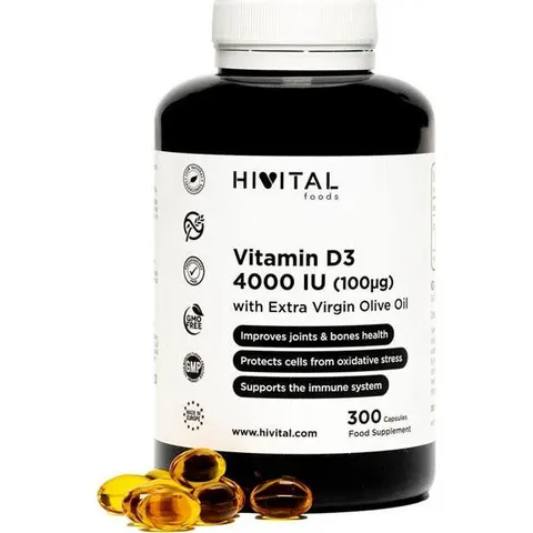 Hivital Vitamina D3 4000 UI 300 Perlas – imagen 3