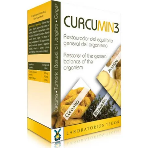 Laboratorios Tegor Curcumin 3 suplemento nutricional 30 comprimidos – imagen 5