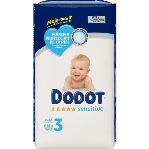dodot Pañales Sensitive T3 56uds – imagen 2