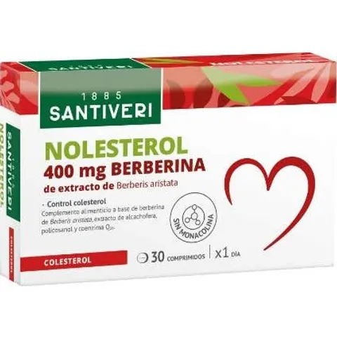 Santiveri Nolesterol Berberina 400mg 30comp – imagen 3