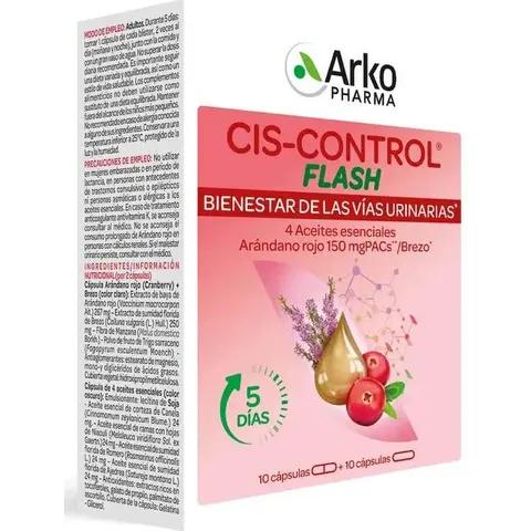 Arkopharma Cis-Control Cranberola Flash 20 cápsulas – imagen 2