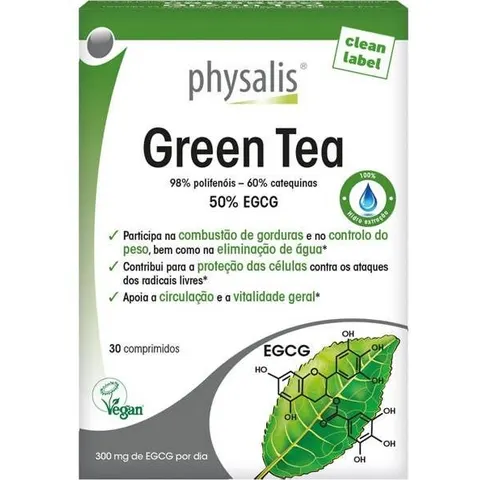 PHYSALIS Green Tea Vegan 30 caps – imagen 2