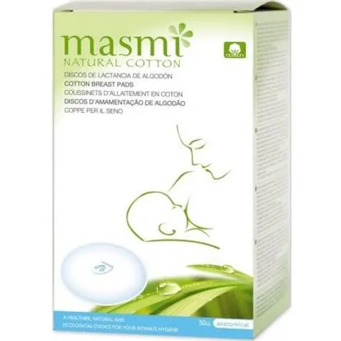 Masmi Discos de Lactancia Algodón 30 uds – imagen 2