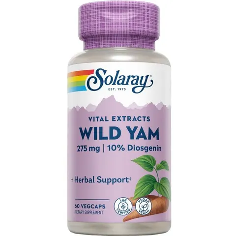 Solaray Mexican Yam 60 Cápsulas – imagen 3