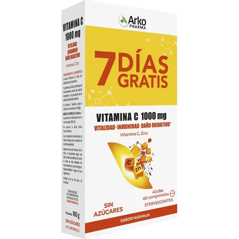 Arkopharma Vitamina C 1000 mg Efervescente 2 X20 comp – imagen 2