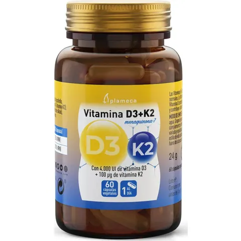 PLAMECA Vitamina D3+K2 60caps – imagen 4
