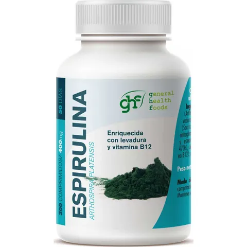 GHF Espirulina 400 mg 200 comp – imagen 4