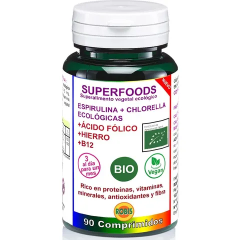 Robis Espirulina+Chlorella Bio 90 Comprimidos – imagen 5