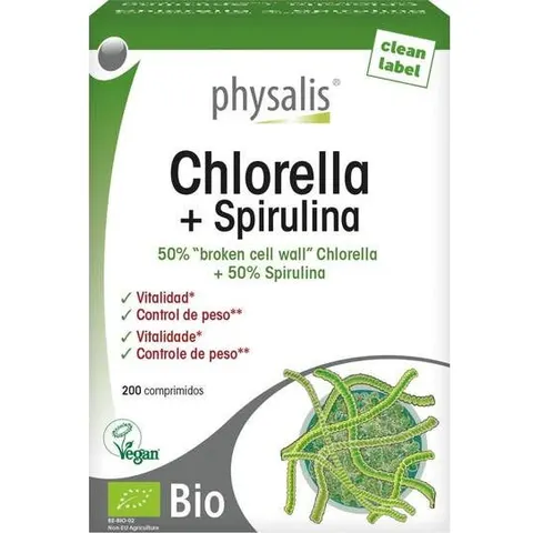 Physalis chlorella+spirulina bio 200comp. – imagen 2