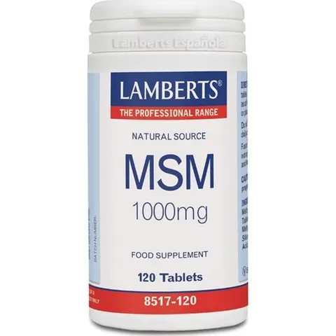 Lamberts MSM 1000mg 120 Tabs – imagen 3