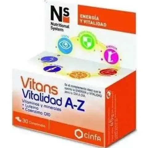 NS Nutritional System Ns Vitans Vitalidad A-Z 100comp – imagen 2