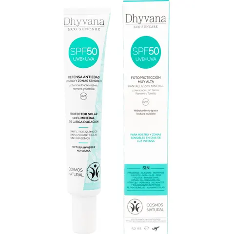 DHYVANA Protector Solar Eco Suncare® SPF50 – imagen 4