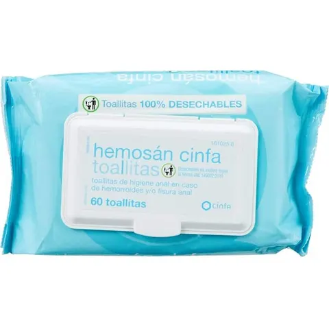 HEMOSAN toallitas 60uds – imagen 2