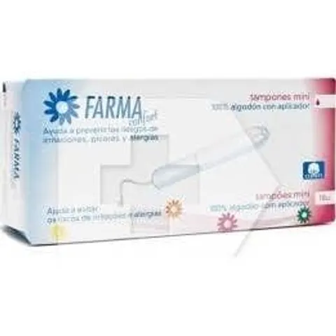 FARMACONFORT Tampon 100% Algodón Mini 18 uds – imagen 2