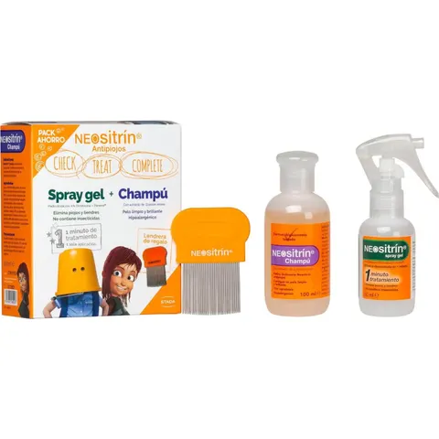 Neositrin pack champu + gel + lendrera – imagen 2