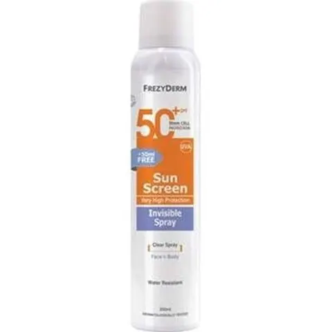 Frezyderm Sun Screen SPF50+ Invisible Spray 200ml – imagen 2