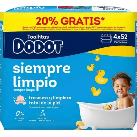 Dodot Toallitas 208 Uds – imagen 2