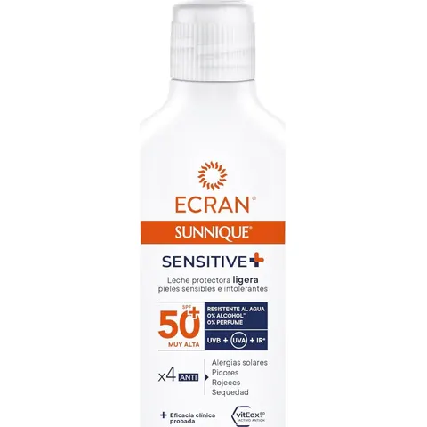 Ecran Sunnique Sensitive Leche Protectora SPF50+ 200 ml – imagen 4