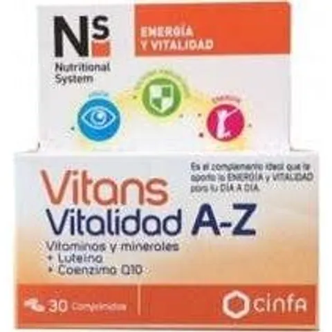 NS Nutritional System Ns Vitans vitalidad 30 comp – imagen 2
