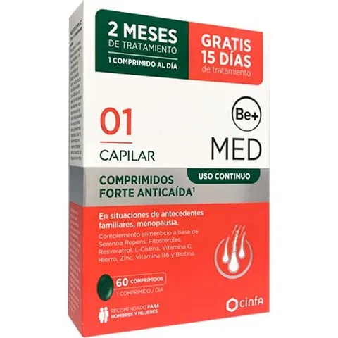 Be+ Med Capilar Uso Continuo Forte 60comp – imagen 2