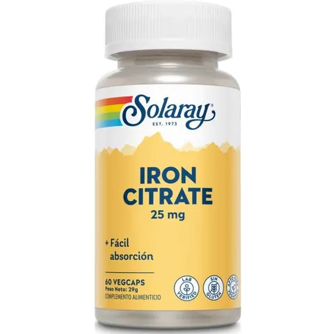 SOLARAY Iron 25mg 60cáps – imagen 2
